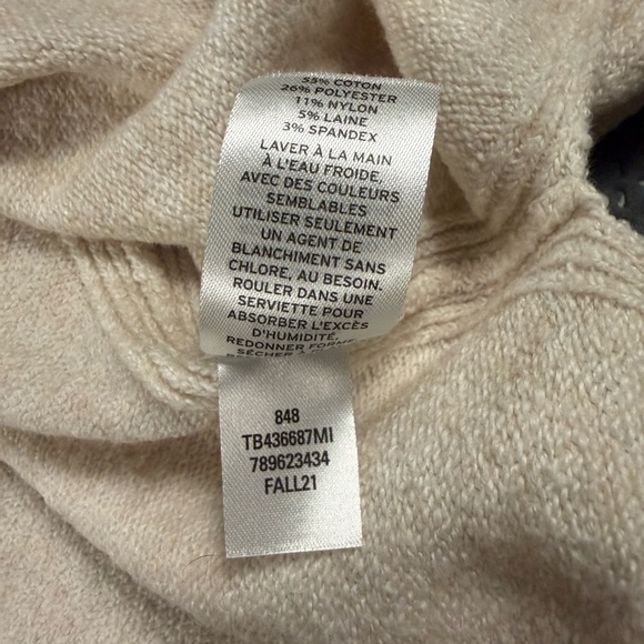 Treasure & Bond Oatmeal Oversized Knit Sweater Women’s Large Wool Blend Cosy - Picture 8 of 9